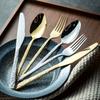 7-piece Set Cutlery Set Stainless Steel Knife Fork Spoon Tableware Flatware Set Festival Kitchen Dinnerware Gift Dinnerware Set