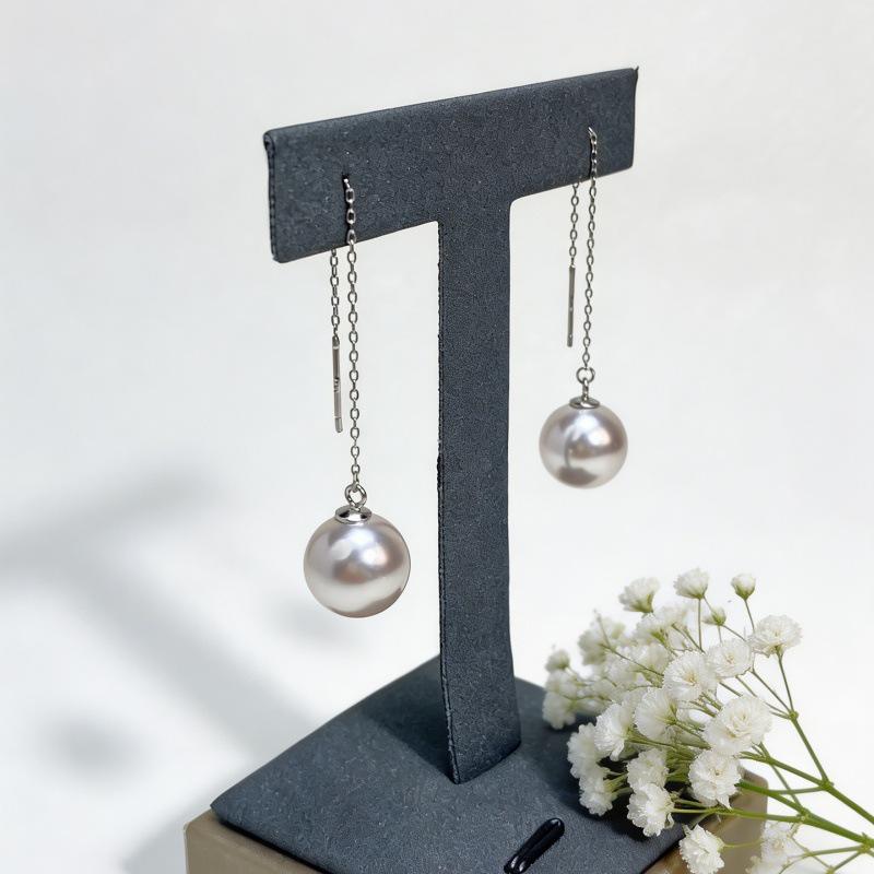 S925 Sterling Silver Pearl Dangle Earrings - Fashionable Temperament Studs
