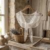 Solid Color Lace Shawl Thin Lace Knitted Shawl Artistic Design Hollow-out Shawl  Ladies Accessory