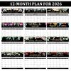 2026 Fu-ck It calendar,12-Month Humor Calendar,with Premium Paper Spiral Bound, 14”X11” Home Office Hanging Calendar,Funny Swear Word Monthly