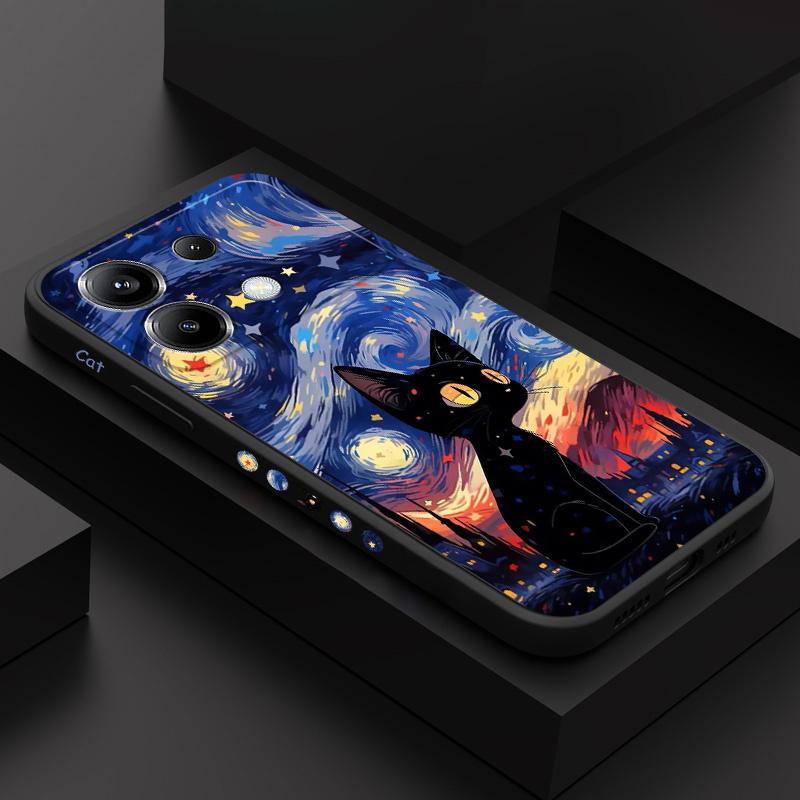 Star Cat Phone Case For Xiaomi Poco X7 X6 F6 M6 M5 M5S F5 X5 F4 X4 M4 F3 M3 X3 Pro 4G 5G GT Silicone Cover