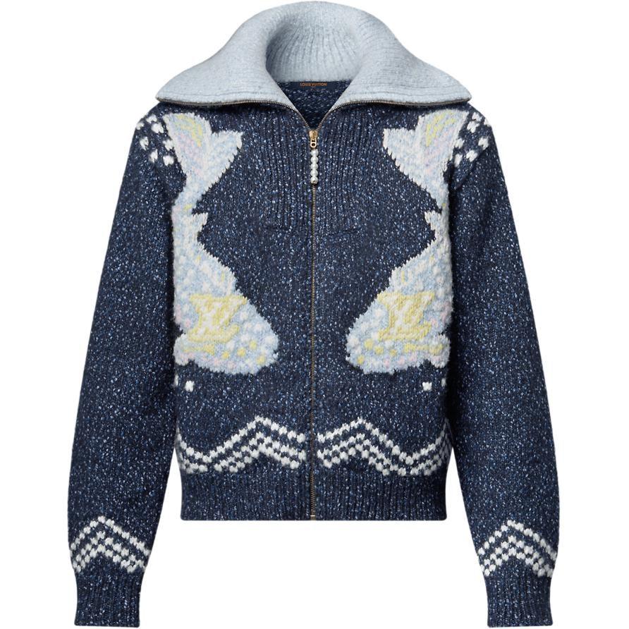 LOUIS VUITTON Zippered Knitted Blouson 1AIMAY