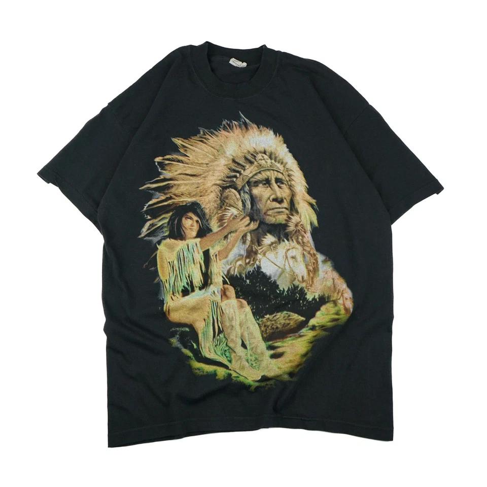 Vintage 90s Native American T-Shirt S