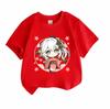 Kids Boys Girls Casual Short Sleeve O-neck 100% Cotton T-shirt Cute Chibi Nahida In Kimono Print Soft Breathable Tees For Spring Summer Daily Wear Gif
