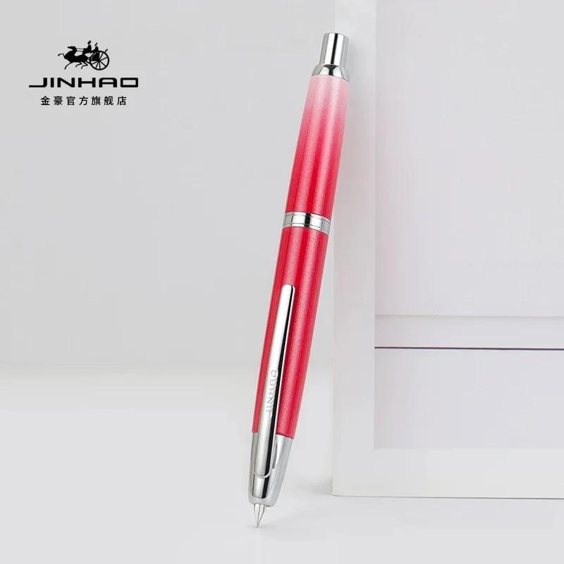 NEW Color Gradient Matcha ! JINHAO 10 Press Fountain Pen Retractable EF F Metal School Office Supplies Stationery PK A1 A2