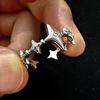 Retro Twinkle Stars Adjustable Open Ring For Women Silver-plated Copper Gothic Punk Edgy  Trendy Accessories Gift for Her