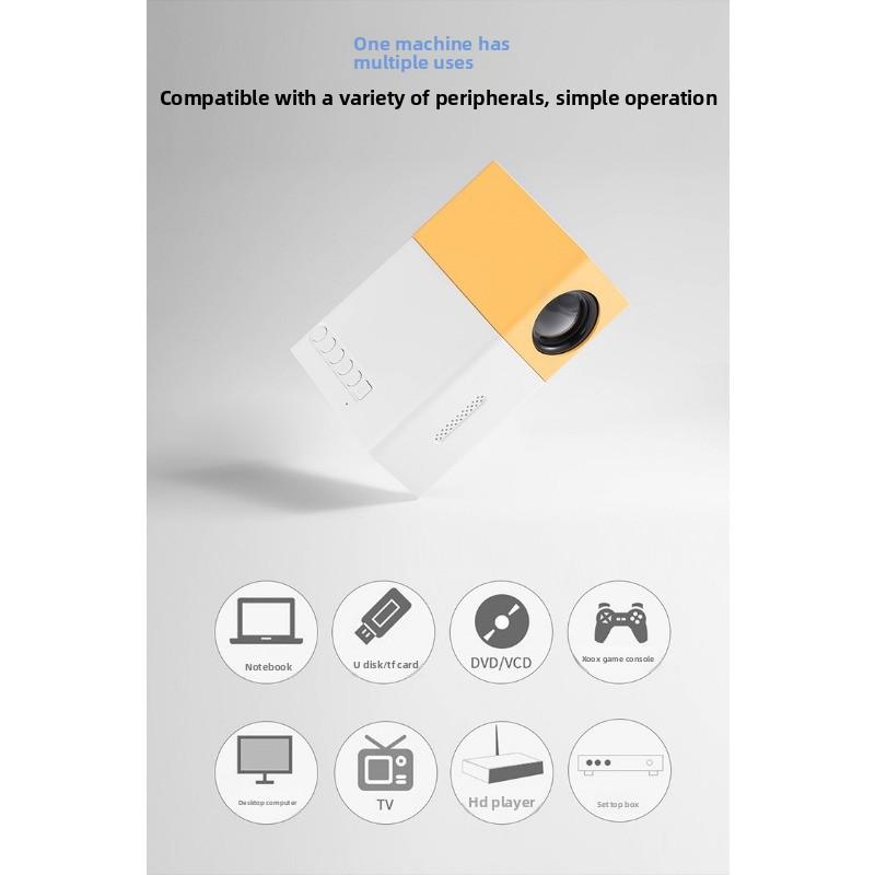 Mini Portable Micro Projector Hot Selling Children's Yellow and White Projector