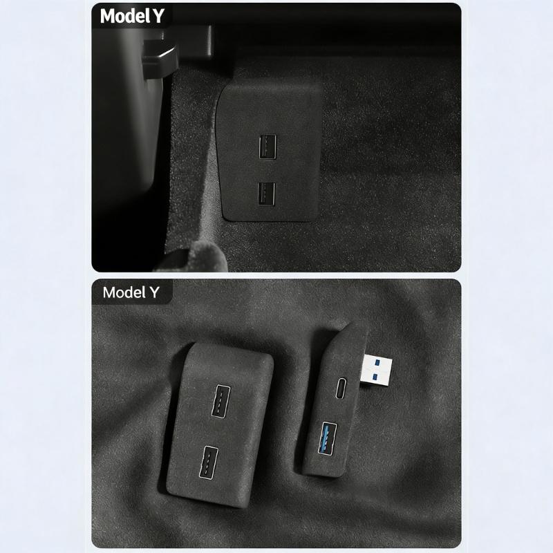 High Speed Charging Hub Glove Box Docking Station Central Control Splitter Adapter Car Accessories Easy to Install