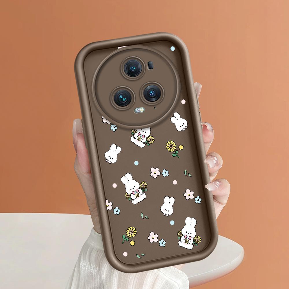 Soft Silicone Square Ladder Printing Pattern Phone Casing Full Cover Camera Shockproof Protection Rubber Case for Huawei Honor