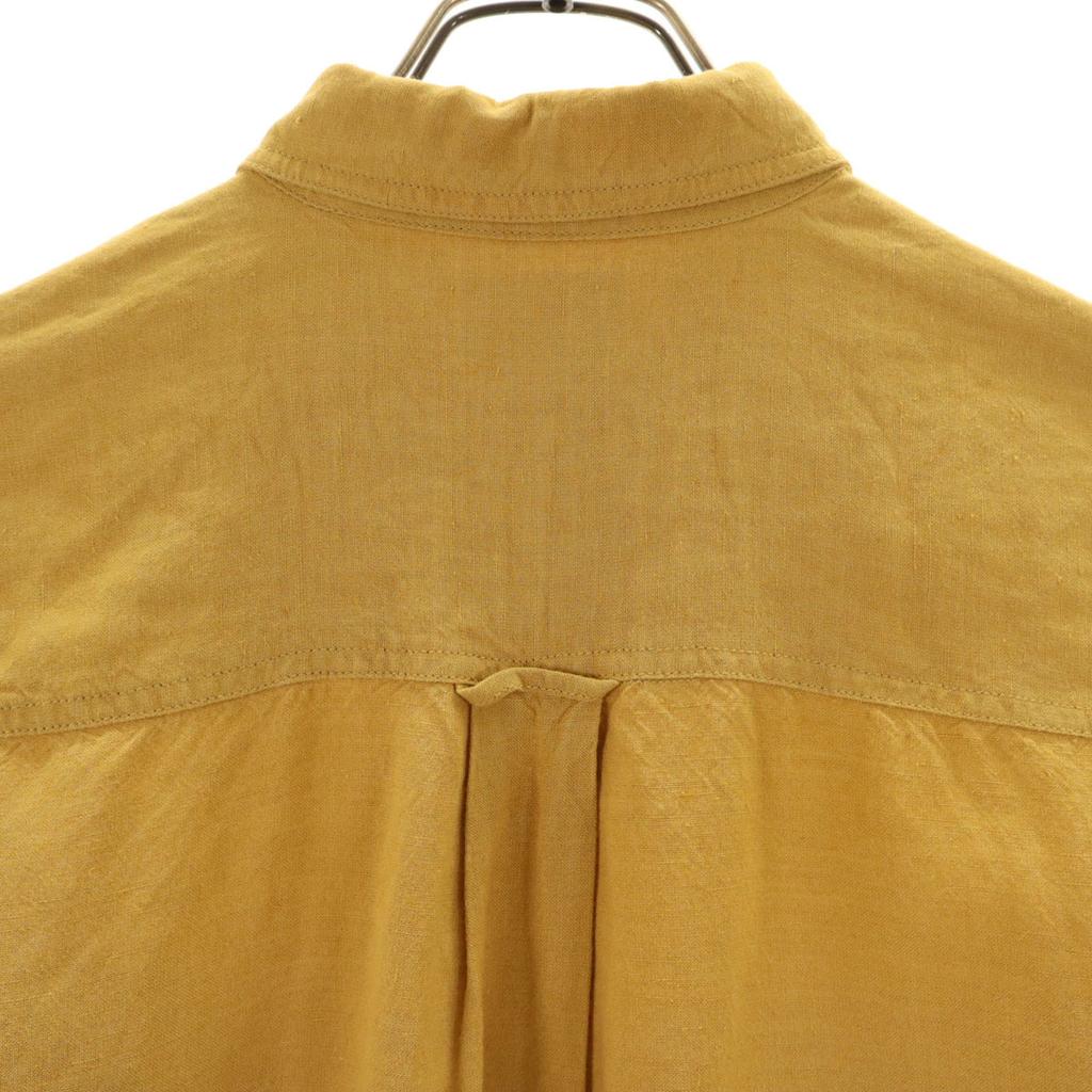 UNIQLO Linen Blend Short sleeve Button down shirt M Ocher Men's Used
