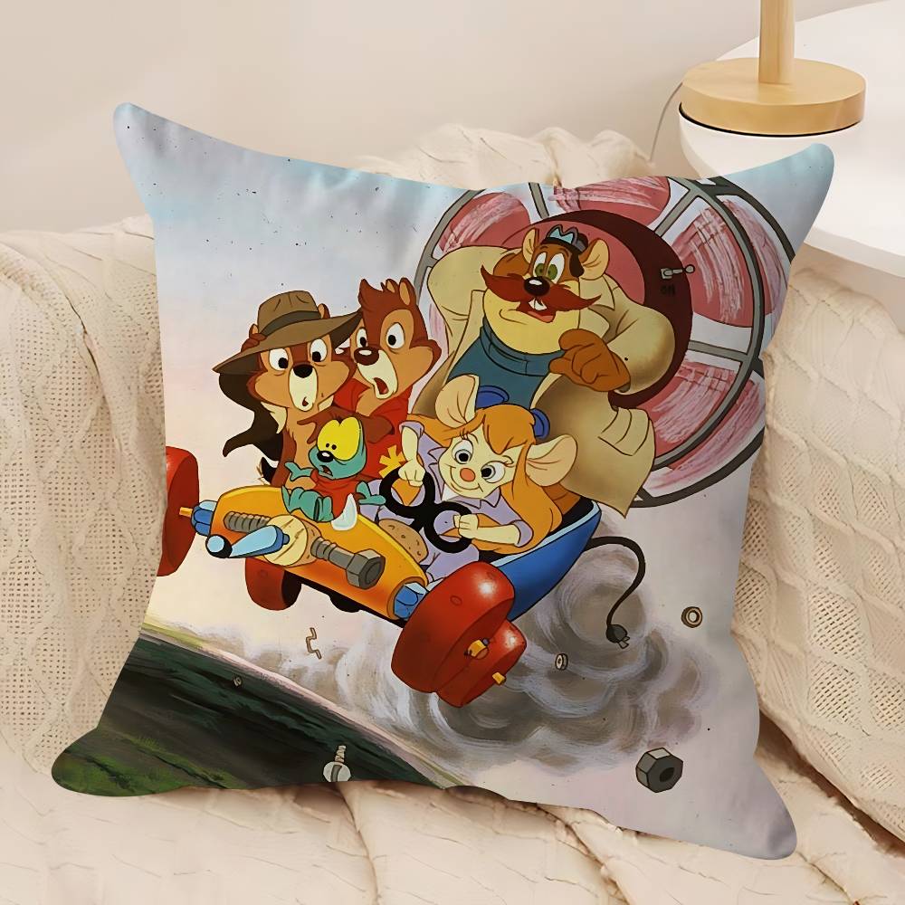 NIEDLICHES Chip und Chap Kissenbezug Abnehmbarer Waschbarer Kissenbezug – Ganzjahresweiches Leinen