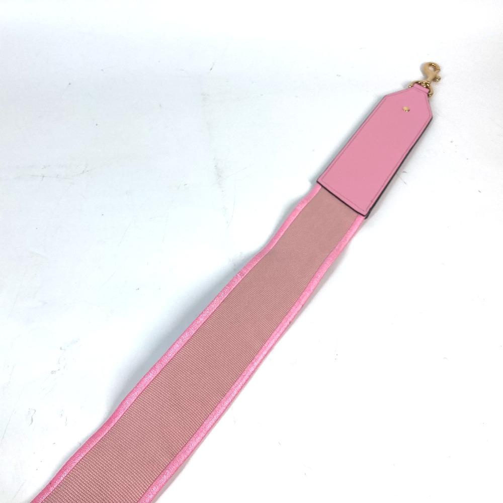 VERSACE logo  Shoulder strap Canvas/Leather pink/Black Unused