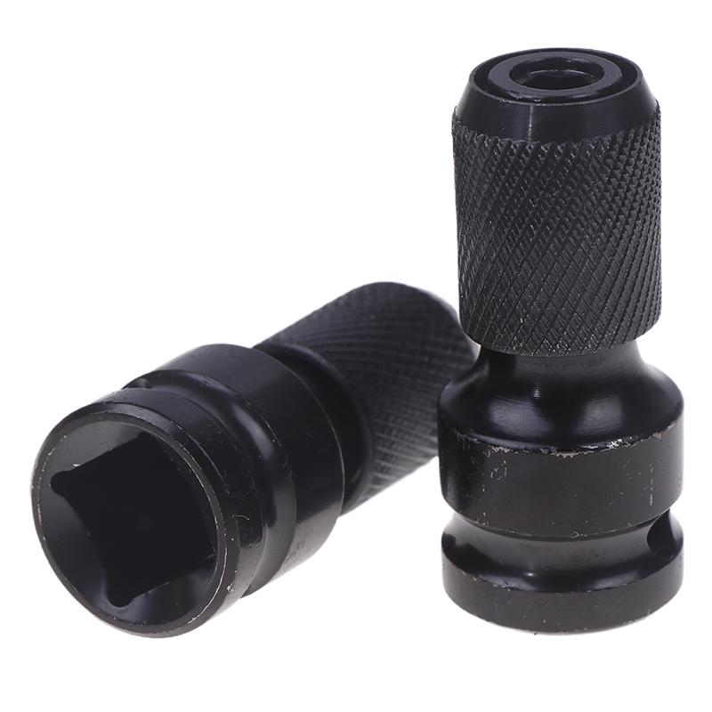 Impact Screwdriver Bit Holders,1/2-Inch Square Drive To 1/4-Inch Quick Release Hex Socket Adapter With Screwdriver Bits