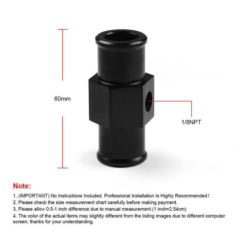 Universal Aluminum Alloy Motorcycle Water Temp Gauge Radiator Temperature Sensor Joint Pipe Hose Sensor Gauge Adapter 18-24mm