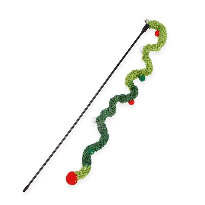 Lustiges Haustier-Katzenspielzeug, interaktives Haarball-Katzenspielzeug, Zauberstab, Spielzeug für Katzen, Raupe, Kätzchen, Spielspielzeug, Haustierzubehör