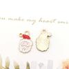 Christmas Oil Drip Alloy Small Pendant Bracelet Necklace Pendant Handmade Diy Material Jewelry Accessories