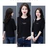 Round Neck Pure Cotton Long-sleeved Women's Spring and Autumn Thin New Loose Bottoming Shirt Top