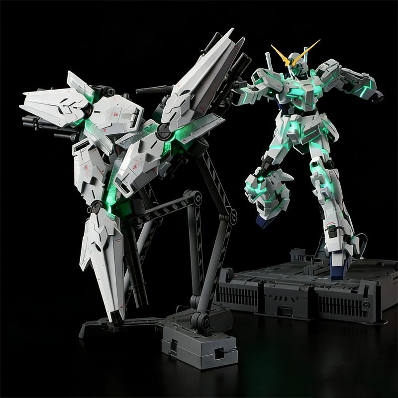 SUPA MGEX 1/100 Unicorn Herstelde Versie Volledige Set Met LED Unit Schild & Kooi Montage Modelbouwkit Actiefiguur Jongens Puzzel Speelgoed