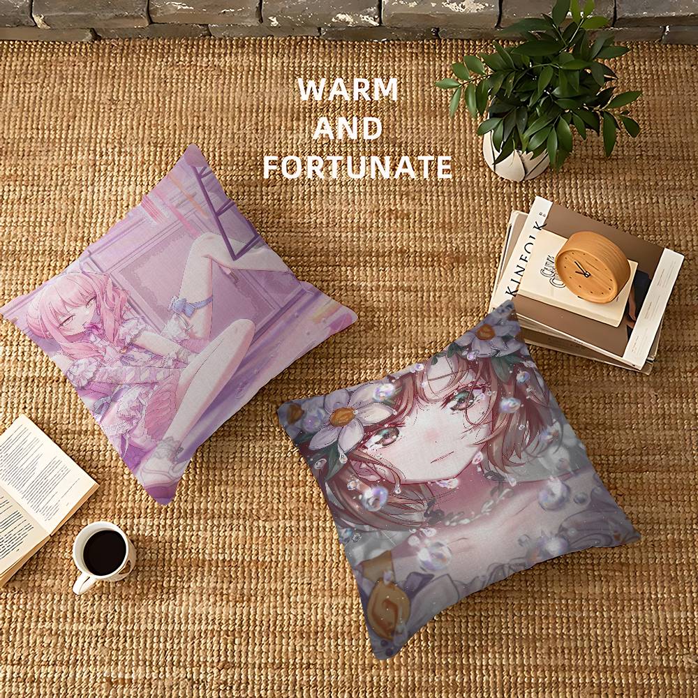 Anime Project-Sekai Pillowcase Toon Gift Cushion Cover Bedroom Home Sofa Chair Seat Decor Pillow Case