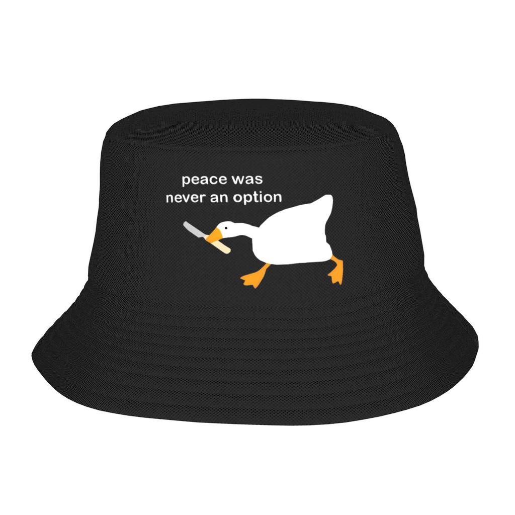 Duck Goose Accessories Bucket Hat Style Men Women Sun Hat Biting Knife White Goose Bob Packable Fishing Fisherman Cap Camping