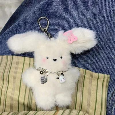 White Rabbit Doll Keychain (Hairpin + Necklace Included)