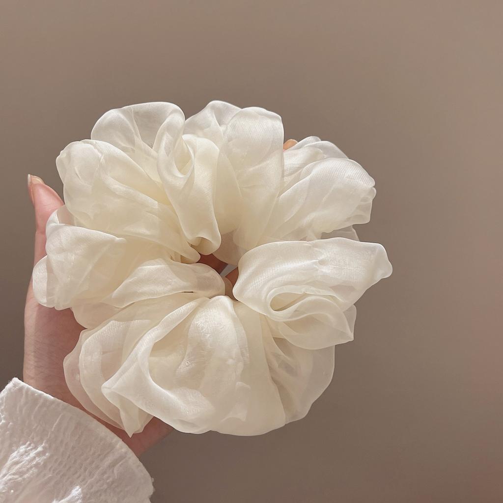 Neue Chiffon Oversize Scrunchies Elastische Haarbänder Frauen Mädchen Große Wolke Weicher Pferdeschwanzhalter Haargummis Haaraccessoires Mode