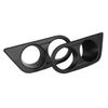 2pcs Front Bumper Foglight Cover Dual Holes Car Accessory Fit for E46 M3 2001?2006Matte Black