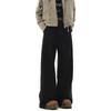 Men's Retro Wide Leg Cargo Pants - American Style, Brown, Loose Fit, for Spring, Autumn, and Winter.