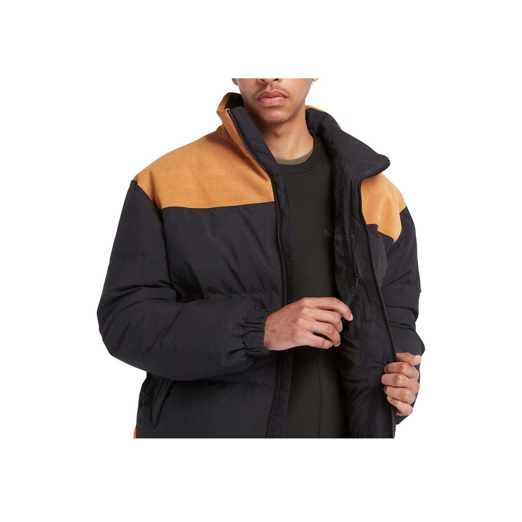 Timberland Color Block Stand Collar Zip Long Sleeve Jacket Men Jacket Black TB0A6G2N001