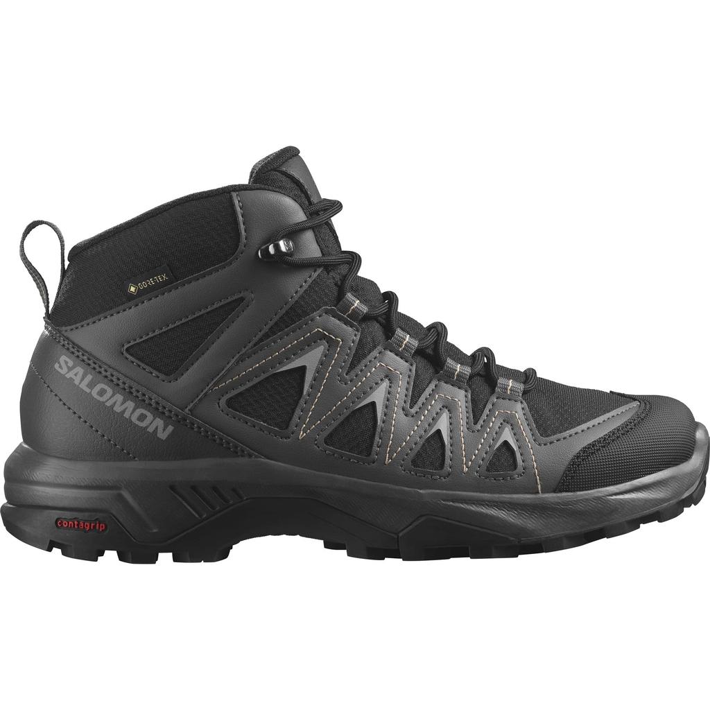 Salomon X BRAZE MID GORE-TEX Women's Hiking and Trekking Shoes, Black/Magnet/Hazelnut, Size 23.0 cm