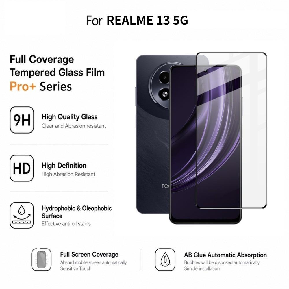 For Realme 13 Pro Plus 5G Film IMAK Pro+ Full Coverage Tempered Glass