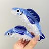 Creative Blue Sardines Hair Claw Clip Cartoon Non Slip Hairpin Lightweight Acetate Hair Barrettes