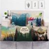 Beautiful Watercolor Landscape Oil Painting Digital Printing Short Plush Pillow Covers For Sofa Office Cushion Cover Home Goods