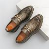 Loafers Small Leather Shoes Men's Dress Business Casual Shoes Platform British One-Pedal Sneakers Men's Shoes