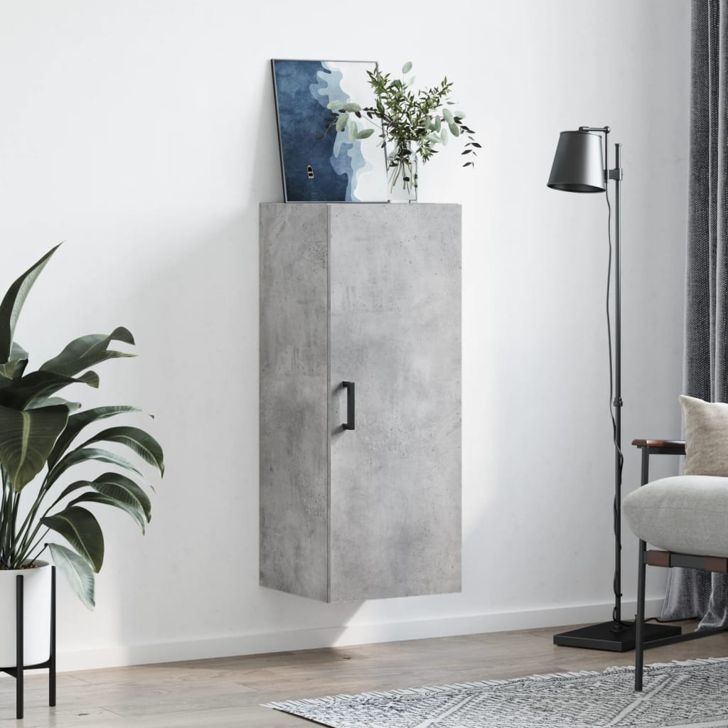 Wall Cabinet Concrete Grey 34.5 x 34 x 90 cm