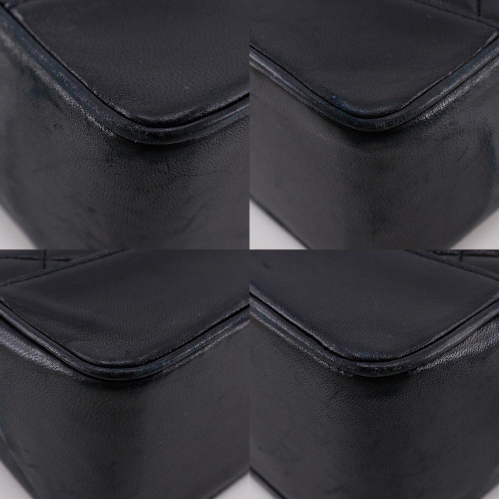 CHANEL Matelasse Shoulder Bag ChainShoulder vintage black lambskin Women Used