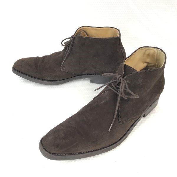 

90s UK Vintage Finsbury Suede Leather Chukka Boots 7.5 26.0 Brown Dainite Sole