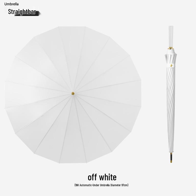 Windproof Double Canopy Umbrella with 24 Ribs and Long Handle