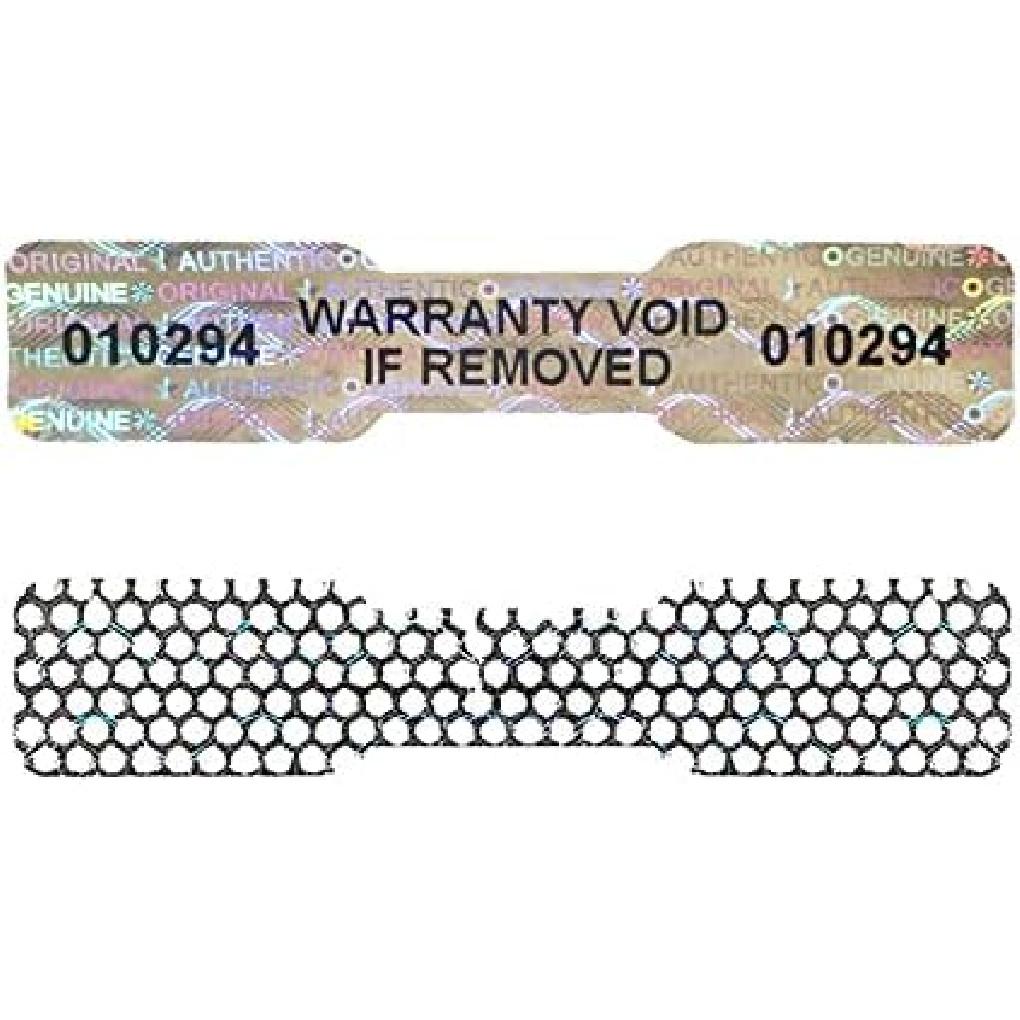 300 Pcs Bone Silver Hologram Sticker Holographic Tamper Evident Label High Security Warranty Seal Sticker with Serial Numbers(0.4 Inch X 2