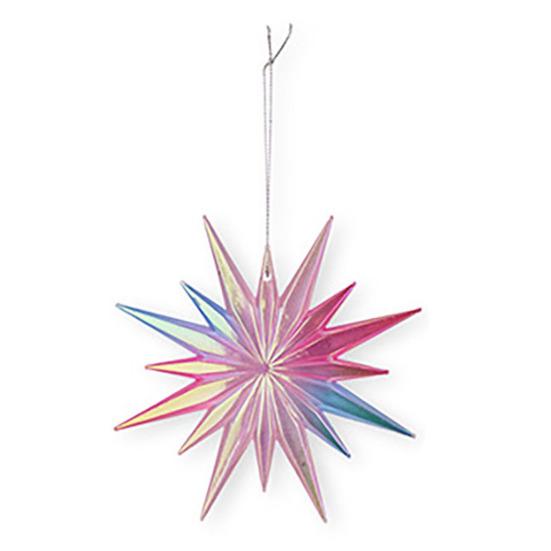 Winter Acrylic Christmas Ornaments Colorful Snowflake Ballerina Dancer Feather Hanging Ornaments