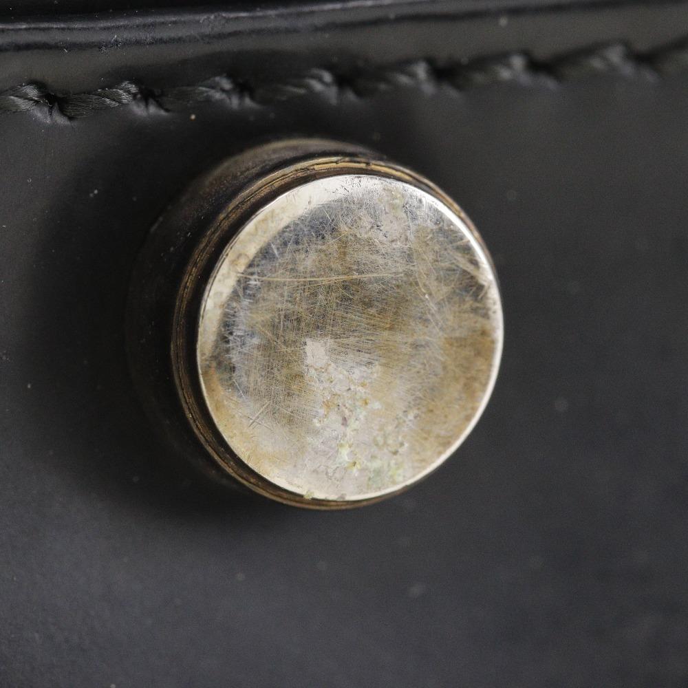 Salvatore Ferragamo Gancini Handbag BW-216653 Black Enamel Women Used