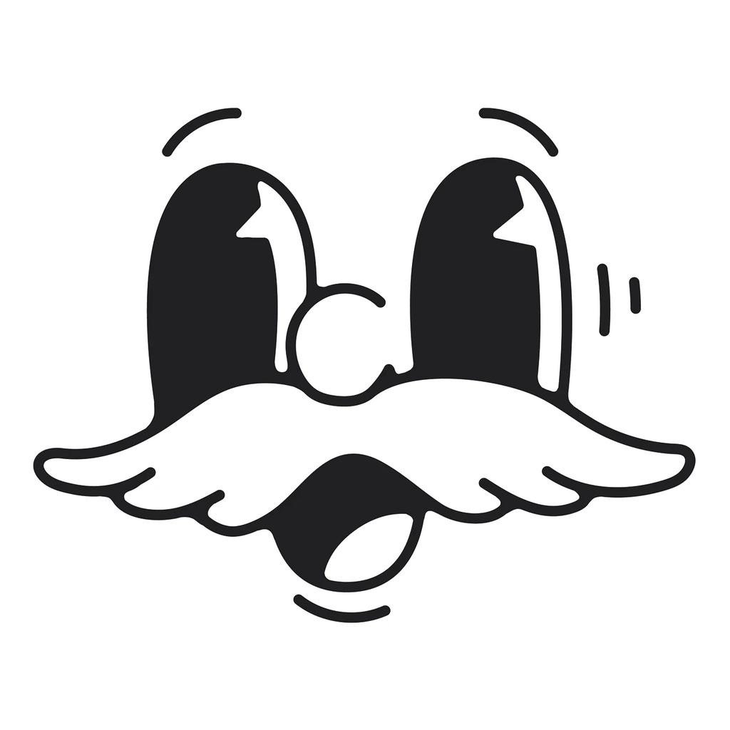 Black & White Cartoon Expression Pattern Printed Square Pillowslip  Blend Cushion Cover Pillowcase Living Room Home Decor