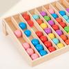Children's Early Education Wooden Colored Ball Return Game, Kindergarten Color Classification Cognitive Logic Thinking Training Toy