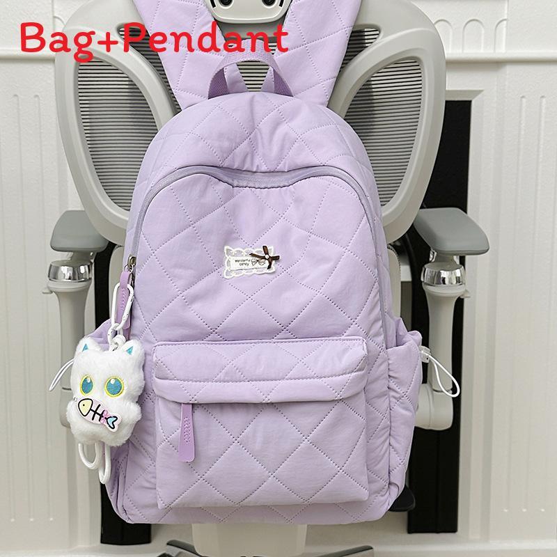 Gesteppter Nylon-Rucksack für Damen mit Schmetterlingsmuster und leichtem Design für den täglichen Gebrauch