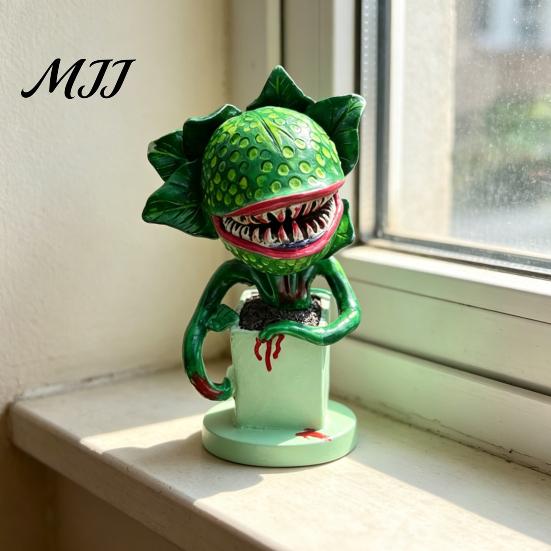 Sharp Teeth Halloween Prop Ornament, Realistic Horror Design Resin Figure, Scary Figure Fish Outdoor Decoration, Durable