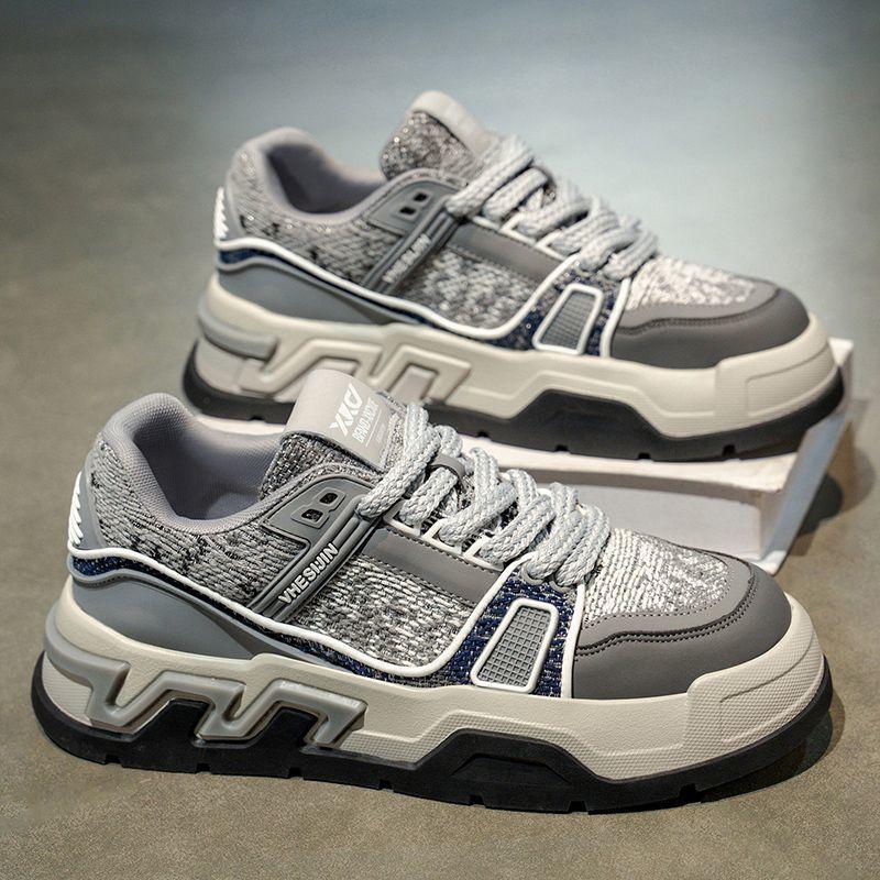 

Niche original men s shoes 2 new autumn youth trendy brand leisure sports thick baseplate shoes 44 сірий колір