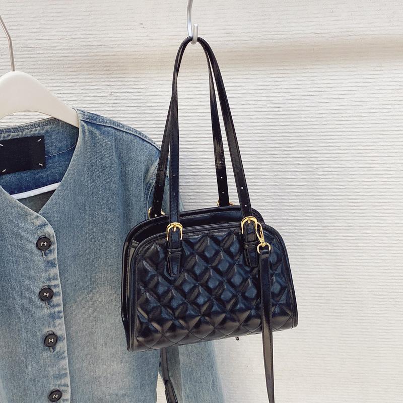 Rhombus bag women's 2025 new trendy fashion high sense shoulder underarm bag versatile messenger tote bag