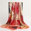Color Block Silk Square Scarf - Versatile Women's Accessory for All Seasons, Perfect for Neckwear and Sun Protection