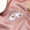 Personalisierte kreative handgemachte lustige Spielkarten-Ohrringe Coole lustige Simulations-Ohrringe