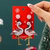 Hot Sale New Christmas Pendant Earrings Cartoon Diamond Alloy Christmas Earrings Series